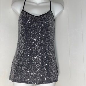 Express Black Sequin Camisole